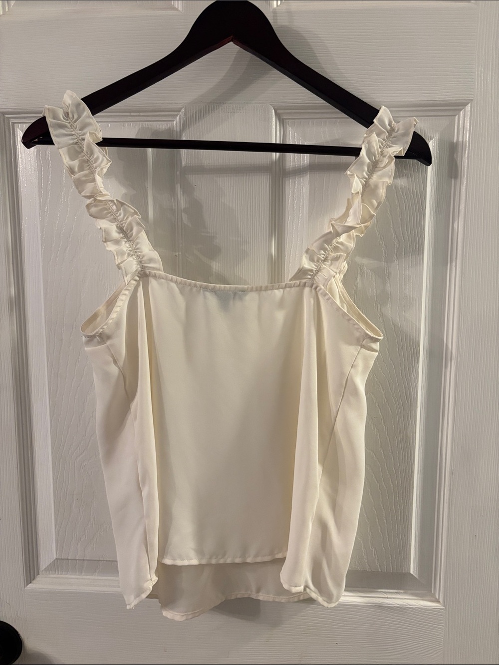 Express Cream Ruffle-Strap Camisole - Picture 3 of 5